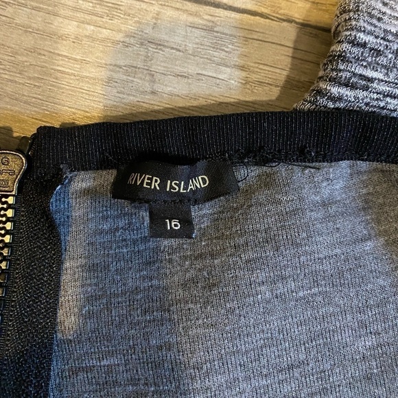 RIVER Island leggings Hidden Zipper Black White Marbled Size 16 - Picture 7 of 7